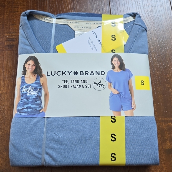 Lucky Brand Blue 3 Pieces Sleepwear Set - Picture 1 of 6